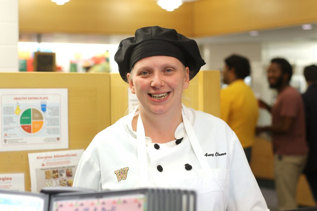 Amy Clemo, having worked at Whitmans’ for five years, has become a friendly face to snack bar-goers. Sophia Shin/Photo Editor