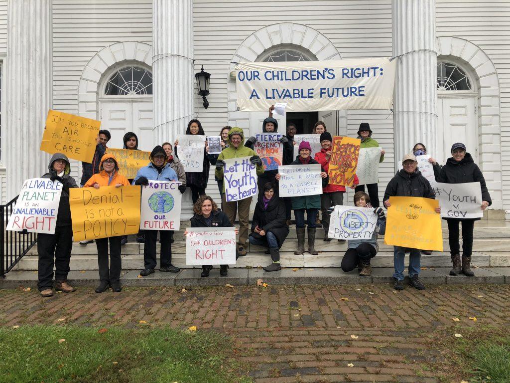 On Saturday, students and community members rallied against climate change and in support of a climate lawsuit. 
Shaheen Currimjee/Executive Editor.