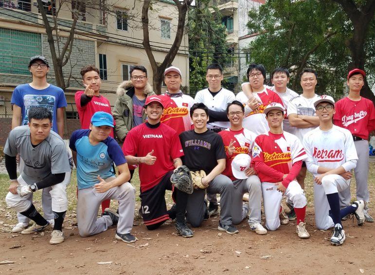 John DiGravio ’21 helps to coach baseball teams in Hanoi, Vietnam