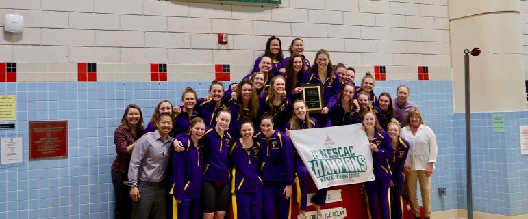 Women’s swimming captures sixth straight NESCAC title