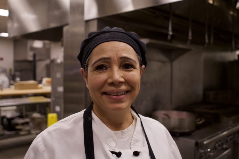 Ada Moreno, a cook at Whitmans’, also cares for elderly people in their homes and cleans apartments. ANIAH PRICE/PHOTO EDITOR