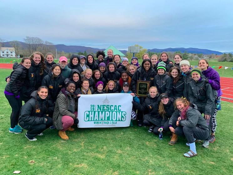 The women secured their 26th conference title in school history on Saturday after finishing 19.5 points ahead of runner-up Middlebury. Photo courtesy of Williams Track and Field.