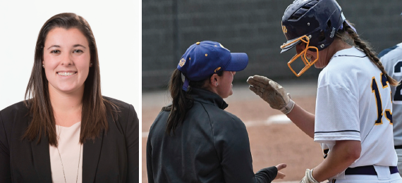 Mackenzie Keyes, assistant coach of softball, has been at the College for three years and received the Tara VanDerveer Fund grant from the Woman’s Sports Foundation last week. Photos courtesy of Sports Information.