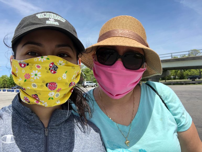 After battling with COVID-19 symptoms, Calle and her mother went for a walk last weekend in Flushing Meadow Park in Queens, New York. (Photo courtesy of Tania Calle.)