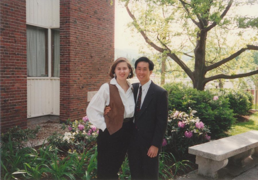 Dennis Kuo ’93 and Kathrine Kuo ’93 argue to this day about how they first met. (Photo courtesy of Kathrine Kuo.)