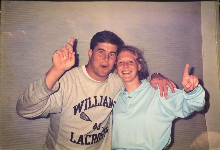 Elise Newhall Everett ’94 was still addressing Andrew Everett ’92 as “Coach” when he first asked her out. (Photo courtesy of Andrew Everett.)