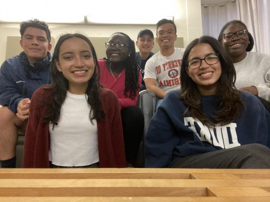 Seven sophomores picked into Mission this semester. From left to right: Brian Hernandez ’23, Mariana Hernandez ’23, Shiara Pyrrhus ’23, Hector Hernandez ’23, Kenneth Chiu ’23, Karla Mercedes ’23, and Morin Tinubu ’23. (Photo courtesy of Karla Mercedes.)