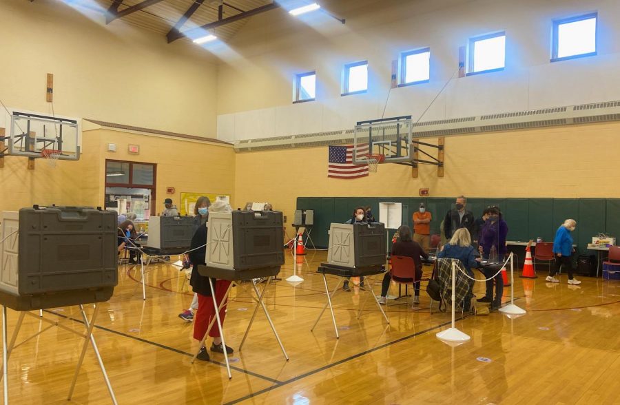 Polls were open yesterday from 7 a.m. to 8 p.m. at the Williamstown Elementary School to decide six local offices. (Ella Marx/The Williams Record)