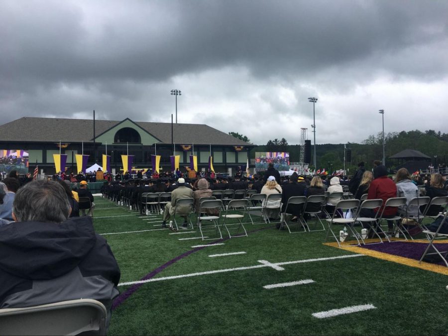 Though the Class of 2020 still has not had an official in-person commencement, the Class of 2021 had its commencement — technically a “senior celebration” — on May 31 of this year. (Photo courtesy of Allison Downing.)