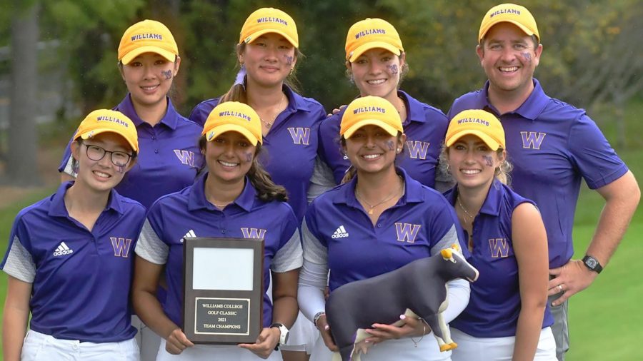 Women’s golf won its home invitational after first-day hiccups, breaking the single-day invitational and course records in the process. (Photo courtesy of Sports Information.)