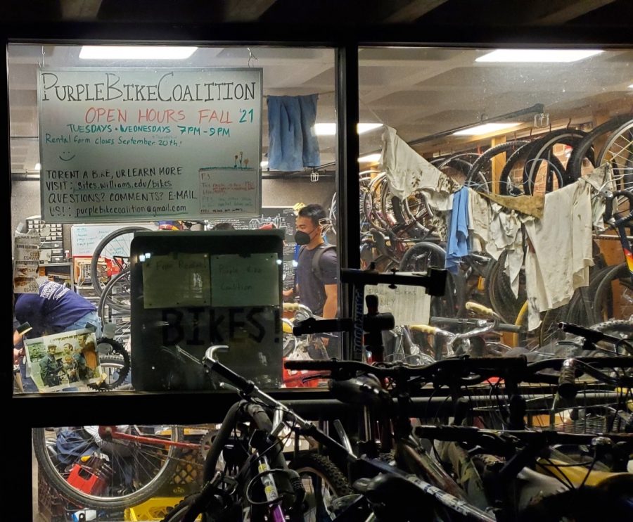 The Purple Bike Coalition operates out of the bike shop located on the ground floor of Mark Hopkins. (Photo courtesy of Sophie Throop.)