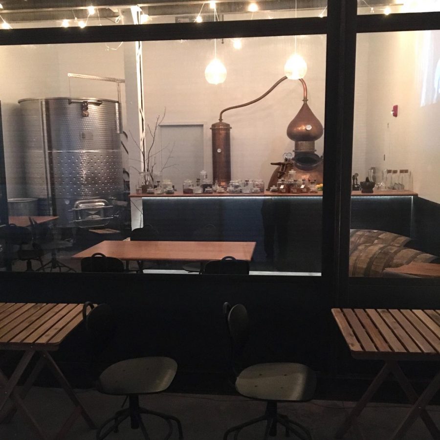 The distillery’s cozy ambiance is part of its charm. (Photo courtesy of Emily Vasiliauskas.)