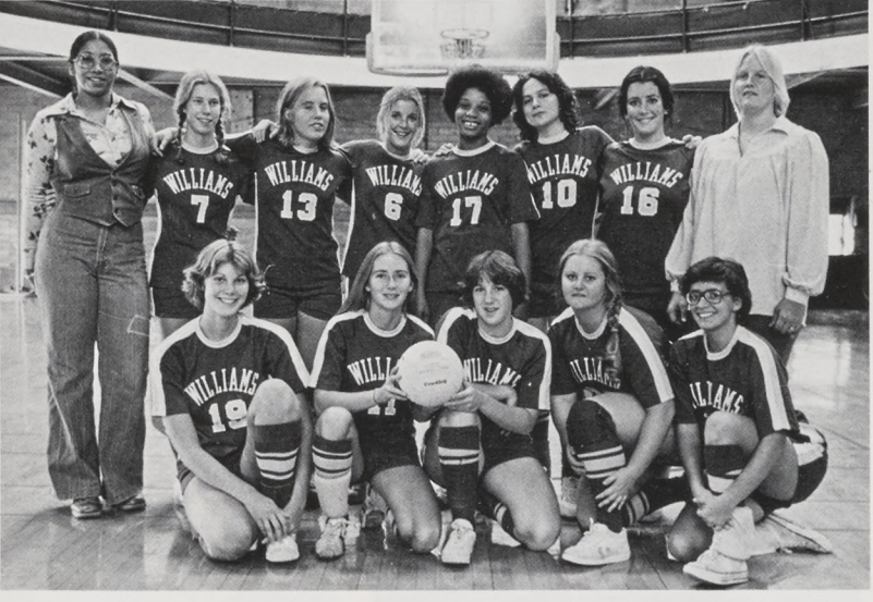 The 1979 volleyball team. (Photos courtesy of Special Collections.)