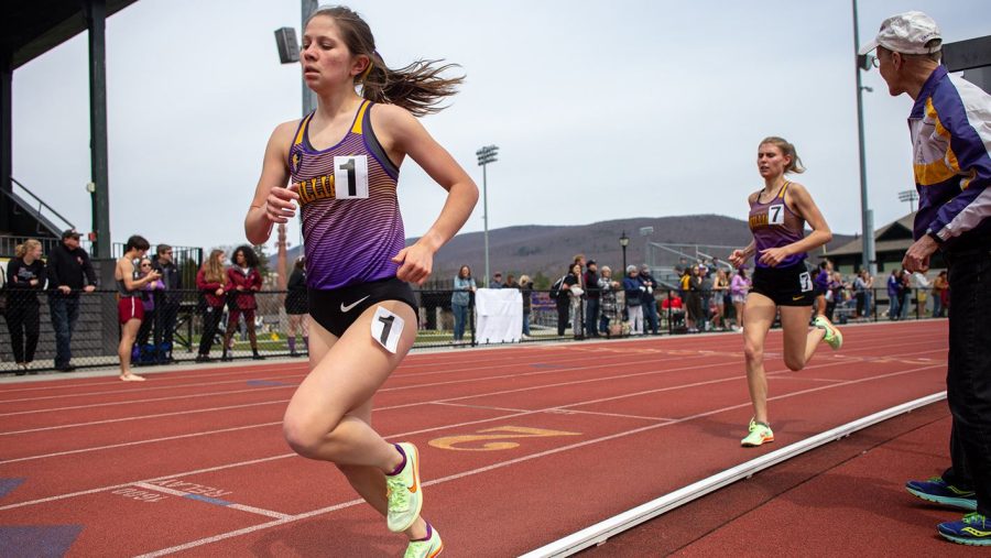 Women’s track and field competes at the New England Championships on home turf