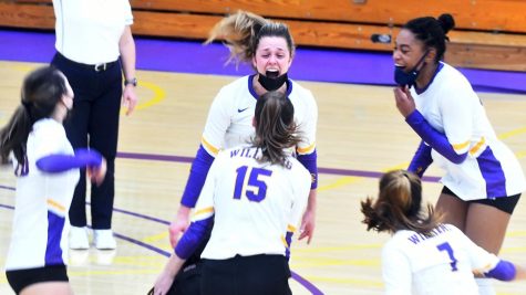 Volleyball, along with other fall sports teams, has been allowed to practice with coaches this spring. (Photo courtesy of Sports Information)
