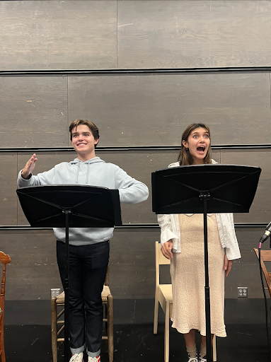 Cast of Jenny’s Doll House rehearsing for their performance. (Photo courtesy of Maye McPhail.)