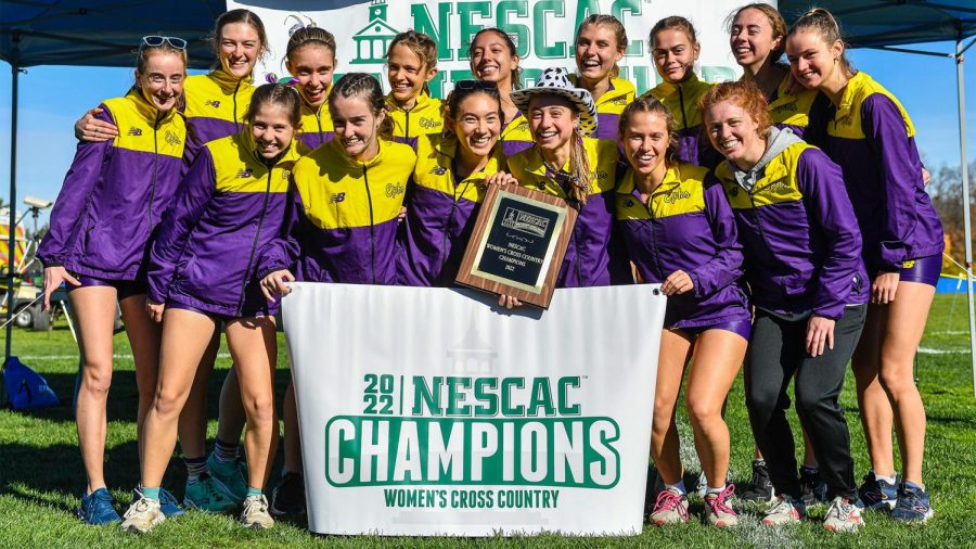 Women’s cross country won the NESCAC championship in October. (Photo courtesy of Sports Information.)