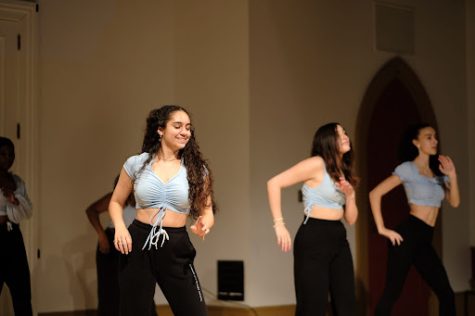 Delilah Delgado ’25 dances to a mix of  “Perdidos” during the fall 2021 Ritmo show. (Photo Courtesy of Delilah Delgado.) 