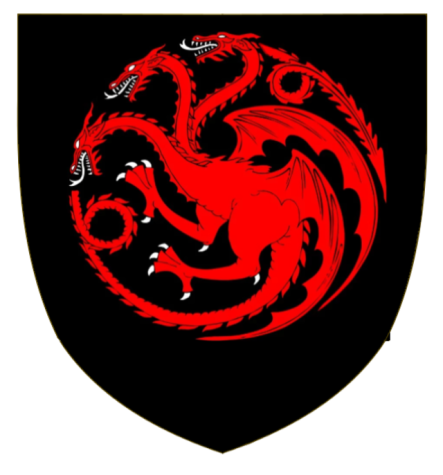 Men's Game of Thrones Targaryen Fire and Blood College Logo T