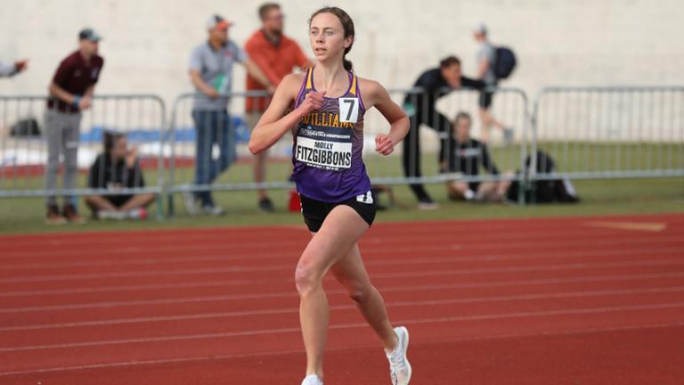 Molly FitzGibbons took third in the 3000m at the Tufts Qualifier. (Photo courtesy of Sports Information.)