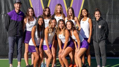 After beating Tufts in the NESCAC Quarterfinals Match, No. 11 womens tennis fell to Middlebury. (Photo courtesy of Sports Information.)