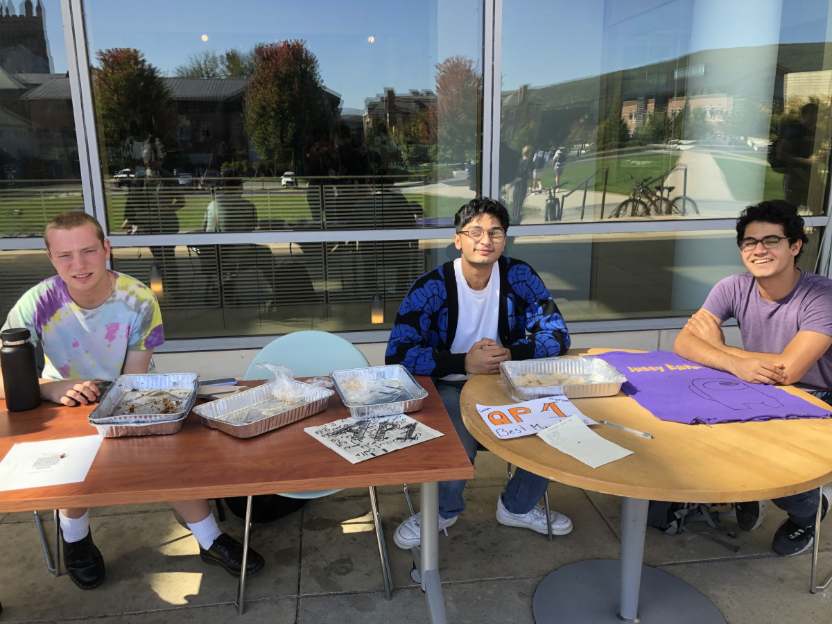 Klugman, Singh, and Farris Farouki ’27 sold baked goods in order to raise money and supplement AP1’s budget (Aluna Brogdon/The Williams Record).