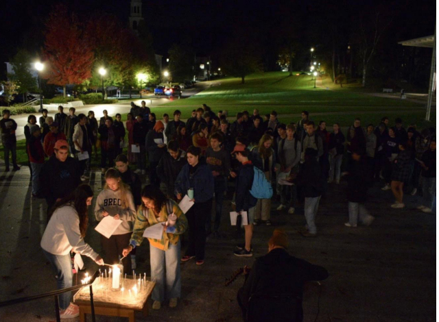Chaplains shared reflections on the events of the past week at the vigil.