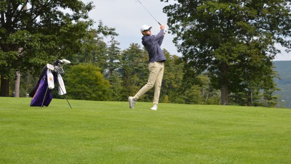 Men’s golf finished eighth out of 10 teams at the NESCAC Championship at the Brunswick Golf Club. (Photo courtesy of Sports Information.)