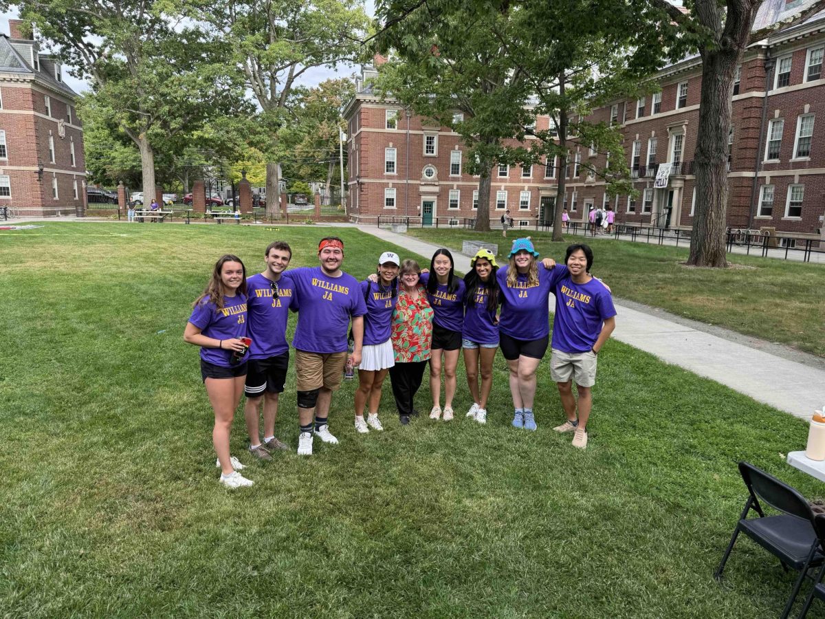 Every fall, the JAs greet the new class of first-years, welcoming them to campus in their signature purple and yellow T-shirts.