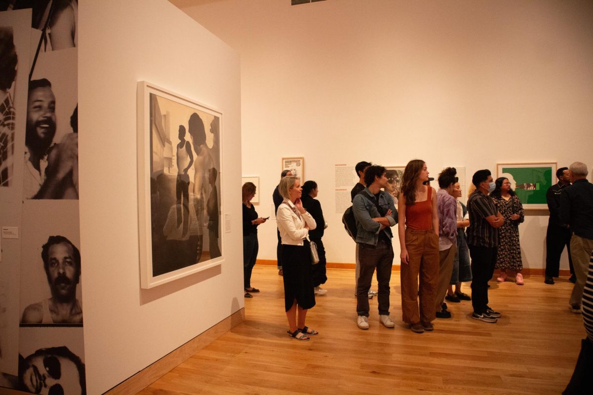 Attendees enjoyed a guided tour of the “Teddy Sandoval” exhibition. (Olivia Jo/The Williams Record.)