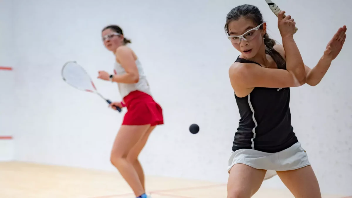 Women’s squash upset No. 13 Middlebury en route to the finals. (Photo courtesy of Leonard Lee.)