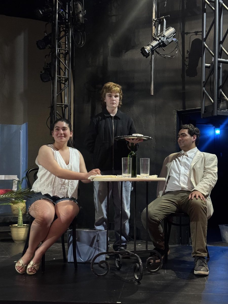 Students rehearse for Postcards, an original play by Michael Pasko ‘26. (Ahmad Irfan/ The Williams Record)
