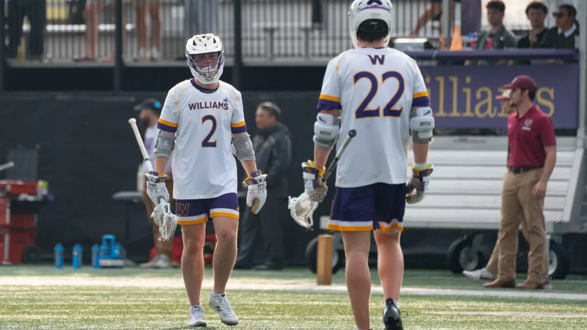 Men’s lacrosse falls 10-9 to Amherst before breaking their losing streak with a 14-13 victory against MIT. (Photo courtesy of Maya Singh.)