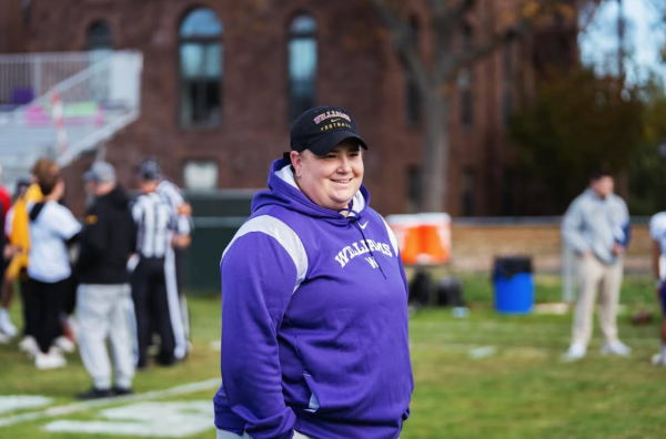 Moneta coaches the Ephs while playing professional women’s football. (Photo courtesy of Maya Singh.)
